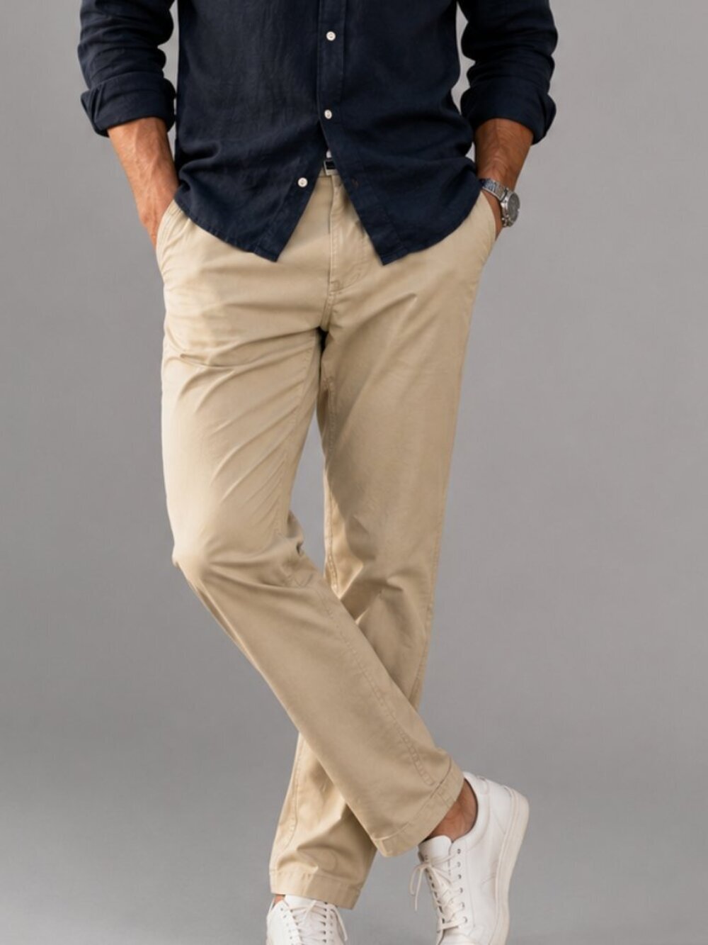 🏷️ Tommy Hilfiger Men's Straight Leg Cotton Khaki Pants Size 38/32